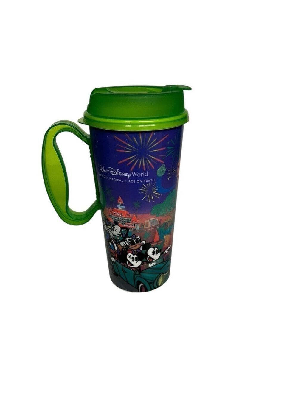 Disney Travel Mug Green Lid Blue